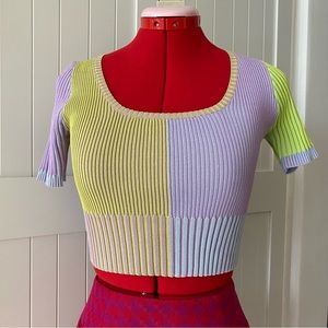 Top Inspired by Jacquemus La Maille Yauco Ribbed Crop Top, Stretch, Women's S